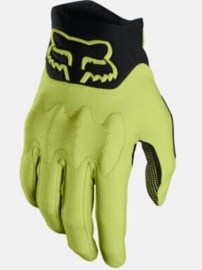 Fox Racing Defend D30 Sulphur Stone Neon Yellow & Black Riding Gloves
